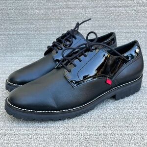 MARC JOSEPH Columbus Circle Black Leather Derby Shoes Women's Size 10 US NEW